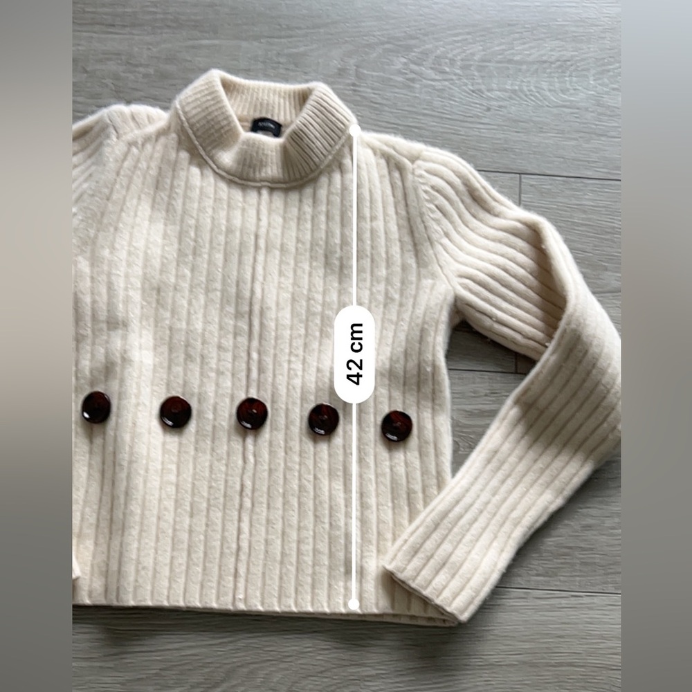 Joseph Ribbed Wool Button-Up Cardigan Sweater - Size M - Picture 6 of 8